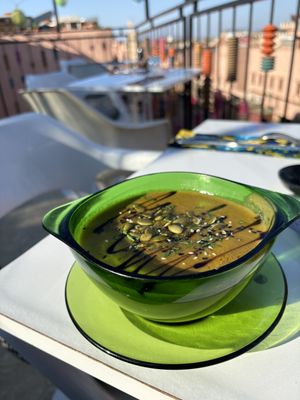 Soup of the dayy #Veganuary at Broc The Kasbah in Marrakech