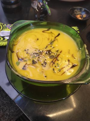 soup of the day (pumpkin) at Broc The Kasbah in Marrakech