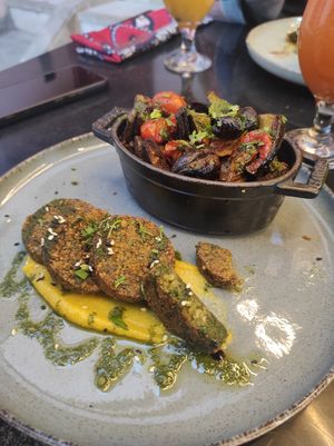 falafel with veggies and spiced rice at Broc The Kasbah in Marrakech