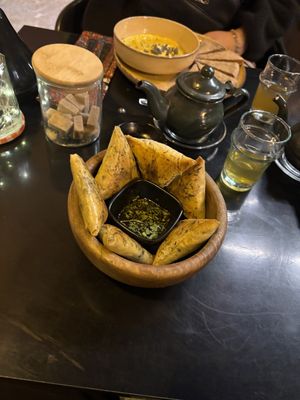 Samosas 10/10!!  at Broc The Kasbah in Marrakech
