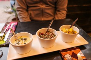 trio of starters at Broc The Kasbah in Marrakech