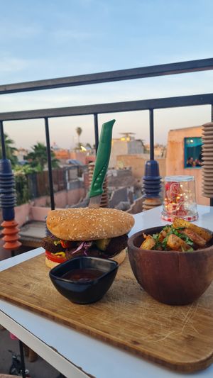 Falafel vurger at Broc The Kasbah in Marrakech