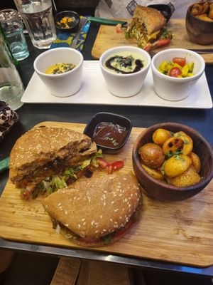 Kasbah burger at Broc The Kasbah in Marrakech