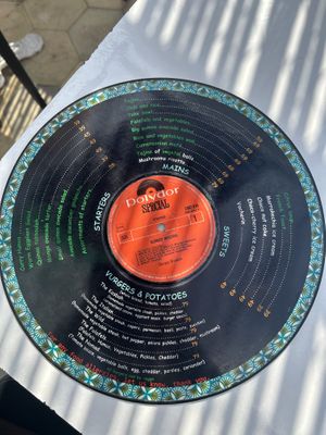 Menu. The green items are vegan and the other items can be made vegan by request  at Broc The Kasbah in Marrakech