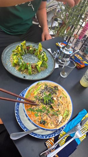Quinoa salad and ramen. Both perfect. at Broc The Kasbah in Marrakech