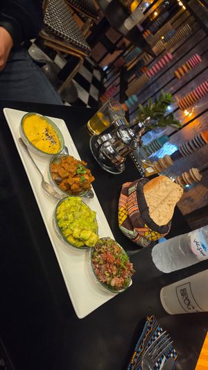 Startes. All tasted great😄good to have a little bit of everything.. at Broc The Kasbah in Marrakech