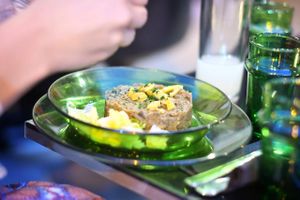 Warm eggplant salad at Broc The Kasbah in Marrakech