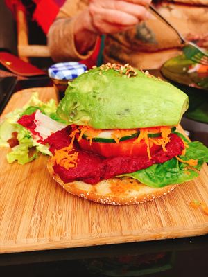 Avocado salad burger with apple
Fries at Broc The Kasbah in Marrakech