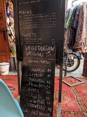 Menu at Broc The Kasbah in Marrakech