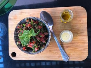 lentil salad  at Broc The Kasbah in Marrakech