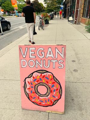 Sign at Machino Donuts - Bloor St in Toronto