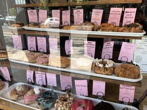 Such a good flavour selection!!!   at Machino Donuts - Bloor St in Toronto