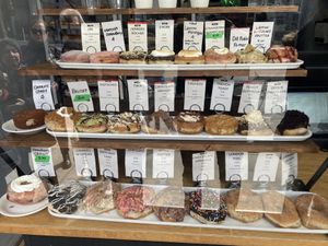 Over two dozen varieties! Come hungry : )  at Machino Donuts - Bloor St in Toronto