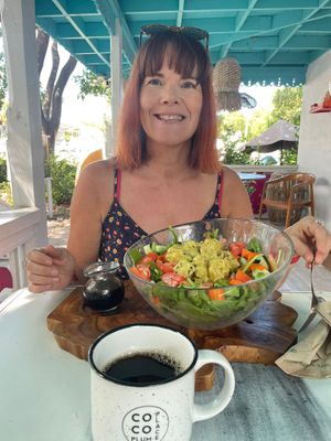 Creamy Tempe ‘chicken’ salad  at Coco Plum Place in Key Largo