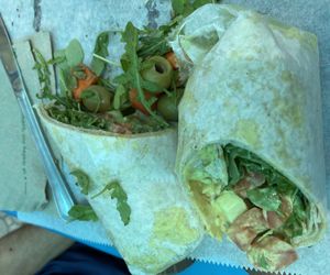 “Chicken” wrap (made with tempeh )  at Coco Plum Place in Key Largo
