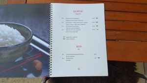 Vegan entrees (dark green) at Puce in Aarberg