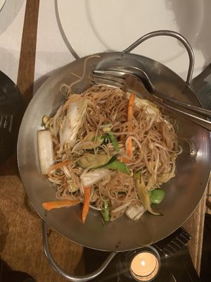 Thin fried rice noodles at Puce in Aarberg