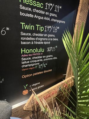 Poutine menu  at Shack Attakk in Mont-saint-hilaire