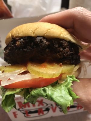 Burgerim Uncut vegan burger at Burgerim in Wake Forest