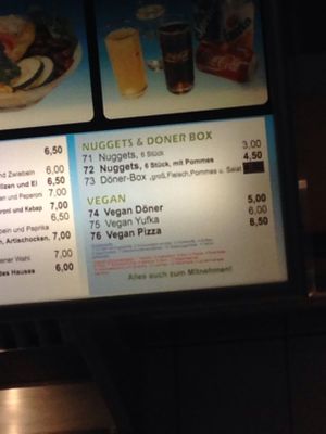 The Menu at Gül Kebap in Landau