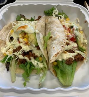 Vegan chorizo tacos at The Velvet Pig in Lake Charles