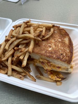 Vegan pimento grilled cheese at The Velvet Pig in Lake Charles