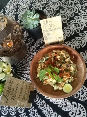Karedok is raw  tradisional dish from West java with homemade peanut sauce at Urban Jungle in Ubud