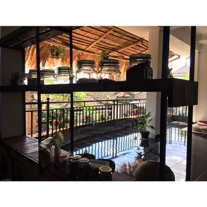 View from our open kitchen at Urban Jungle in Ubud