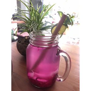 Coconut water and dragon fruit at Urban Jungle in Ubud