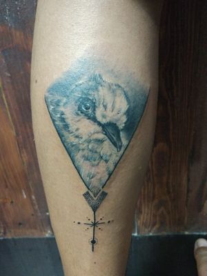 Bird tattoo done at Urban Jungle vegan Tattoo shop downstairs from the café at Urban Jungle in Ubud