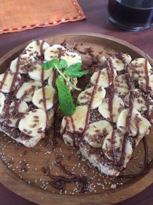 Nutella banana toast (25k) at Urban Jungle in Ubud