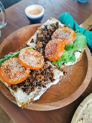 Oncom toast at Urban Jungle in Ubud