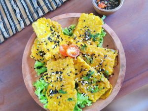 Fried tempeh as an appetiser. Really good! at Urban Jungle in Ubud