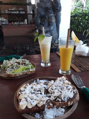 Nutella and Avo Toast + juices at Urban Jungle in Ubud
