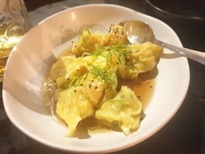 Vegan dumplings at Din Dins in Albury