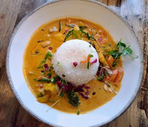 Vegan Thai red curry at Bayleaf Bistro in Cork