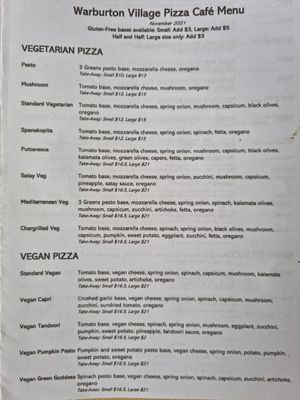  at Warburton Village Pizza Cafe in Warburton