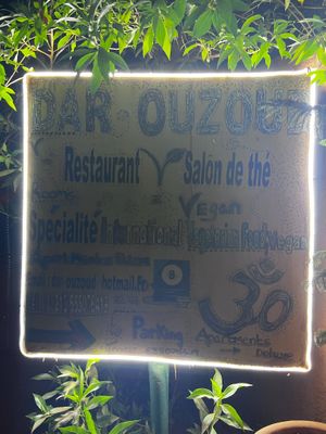 sign  at Riad Dar Ouzoud in Ouzoud