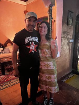 super friendly guy who offered me the vegan food  at Riad Dar Ouzoud in Ouzoud