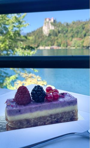 Raw cake at Kavarna Park - The Park Cafe in Bled
