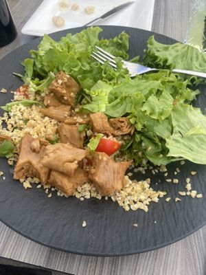 Salad with vegan meat  at Kavarna Park - The Park Cafe in Bled
