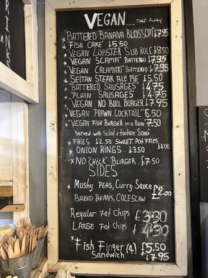 Vegan menu  at Sutton and Sons - Graham Rd in North London