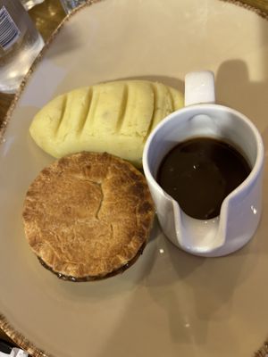 Seitan Steak Pie with AMAZING mashed potatoes and gravy   at Sutton and Sons - Graham Rd in North London