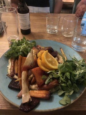 Root vegies with hummus  at Fig in Split