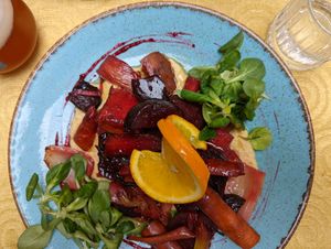 Roasted Root Vegetables & Hummus at Fig in Split