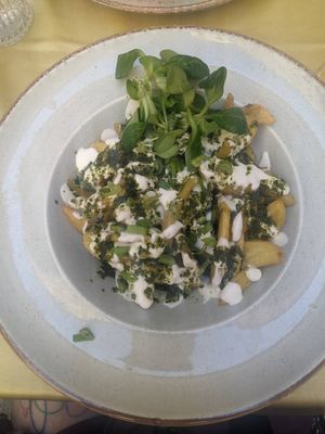 chimichurri potatoes   at Fig in Split