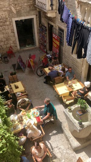 Courtyard within the Augubio palace. Perfect for a sunny brunch.  at Fig in Split