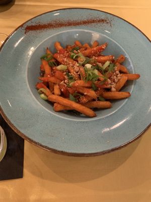 Sweet Potato Fries with Garlic Aioli on the side  at Fig in Split