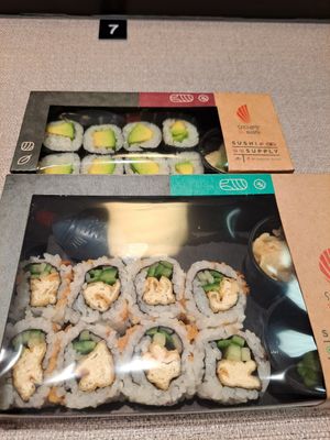 Avocado maki and tofu rolls at Sushi Supply in Hamburg