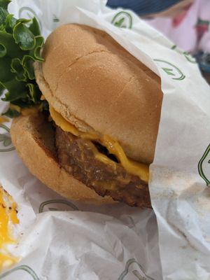 Iconic burger at Plant Power Fast Food - SDSU in San Diego